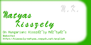 matyas kisszely business card
